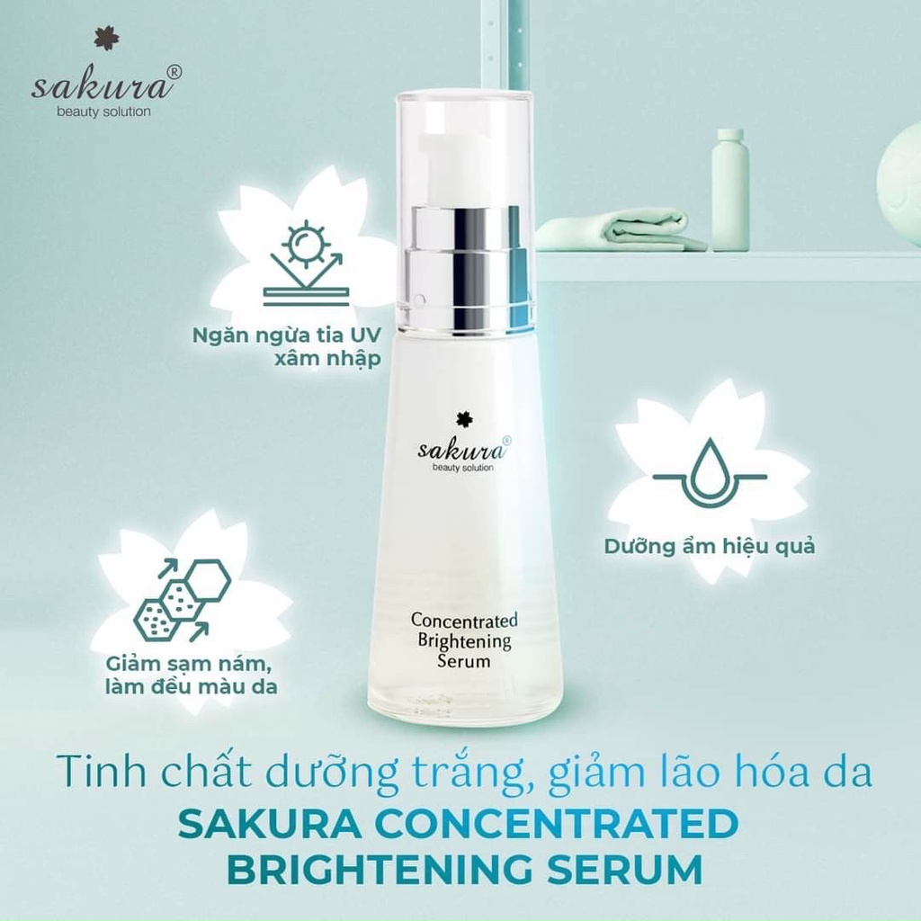 Serum Trắng Da Sakura Concentrated Brightening Serum – Giúp Trắng Da , Mờ Sạm Nám Và Ngăn Ngừa Lão Hóa (30ml)