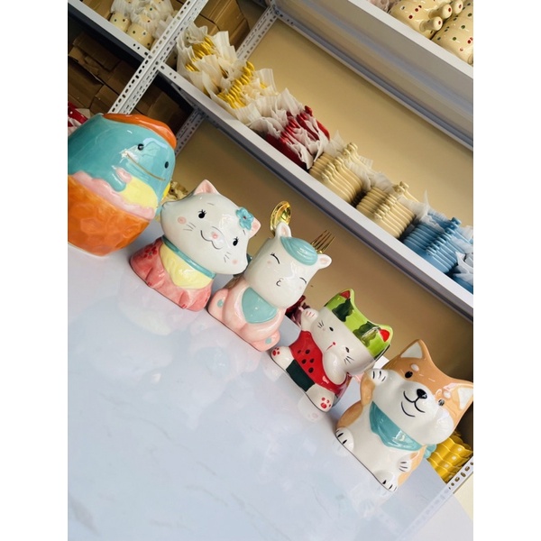 Ống đũa, ống bút trang trí bằng gốm sứ decor hình thú siêu đẹp