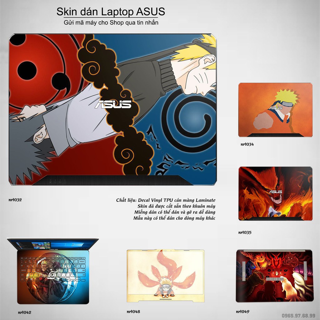 Skin dán Laptop Asus in hình Naruto _nhiều mẫu 2 (inbox mã máy cho Shop)