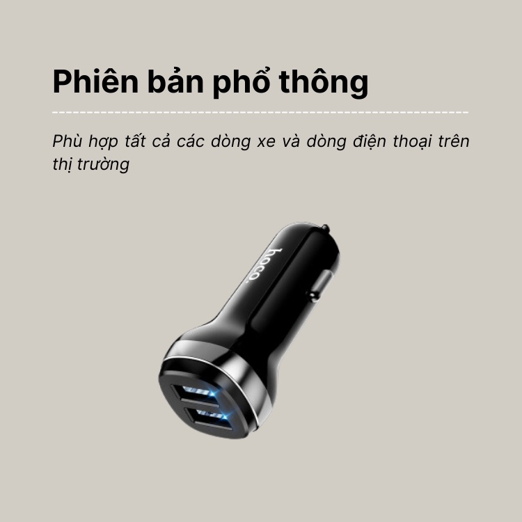 [Mã LIFEAUMAY giảm 10% tối đa 30k đơn 150k] Tẩu sạc nhanh trên ô tô phiên bản phổ thông Hoco Z40