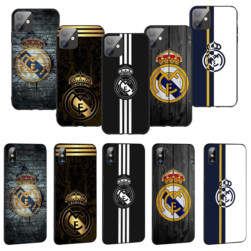 Ốp điện thoại TPU mềm logo Real Madrid DU173 cho iPhone 12 Mini 11 Pro Max 11pro 12mini 12pro 12promax