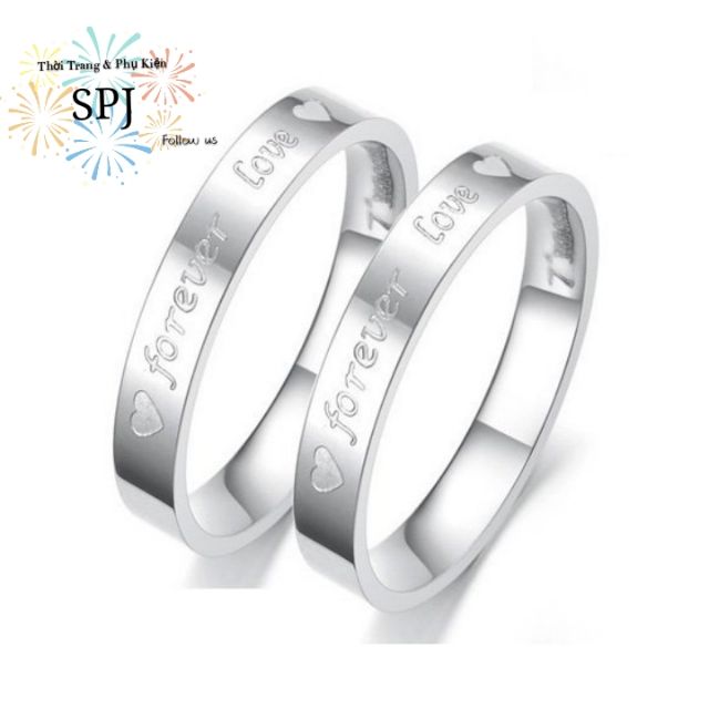 Nhẫn Cặp Đôi Couple Forever Love Trái Tim