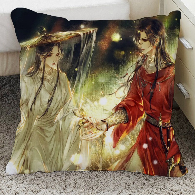 (nhiều mẫu) Gối IN HÌNH Genshin Kimetsu One Piece Attack On Titian Miku Haikyuu Conan Thiên quan Re:zero Horimiya Conan