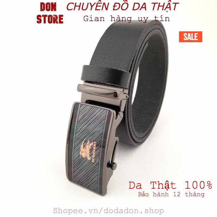 [HOT] Thắt Lưng Nam Da Thật 100% Mẫu Mới Khóa Lăn Tự Động Thép Không Gỉ Dày Dặn - Bền Bỉ ( BH 12 THÁNG)