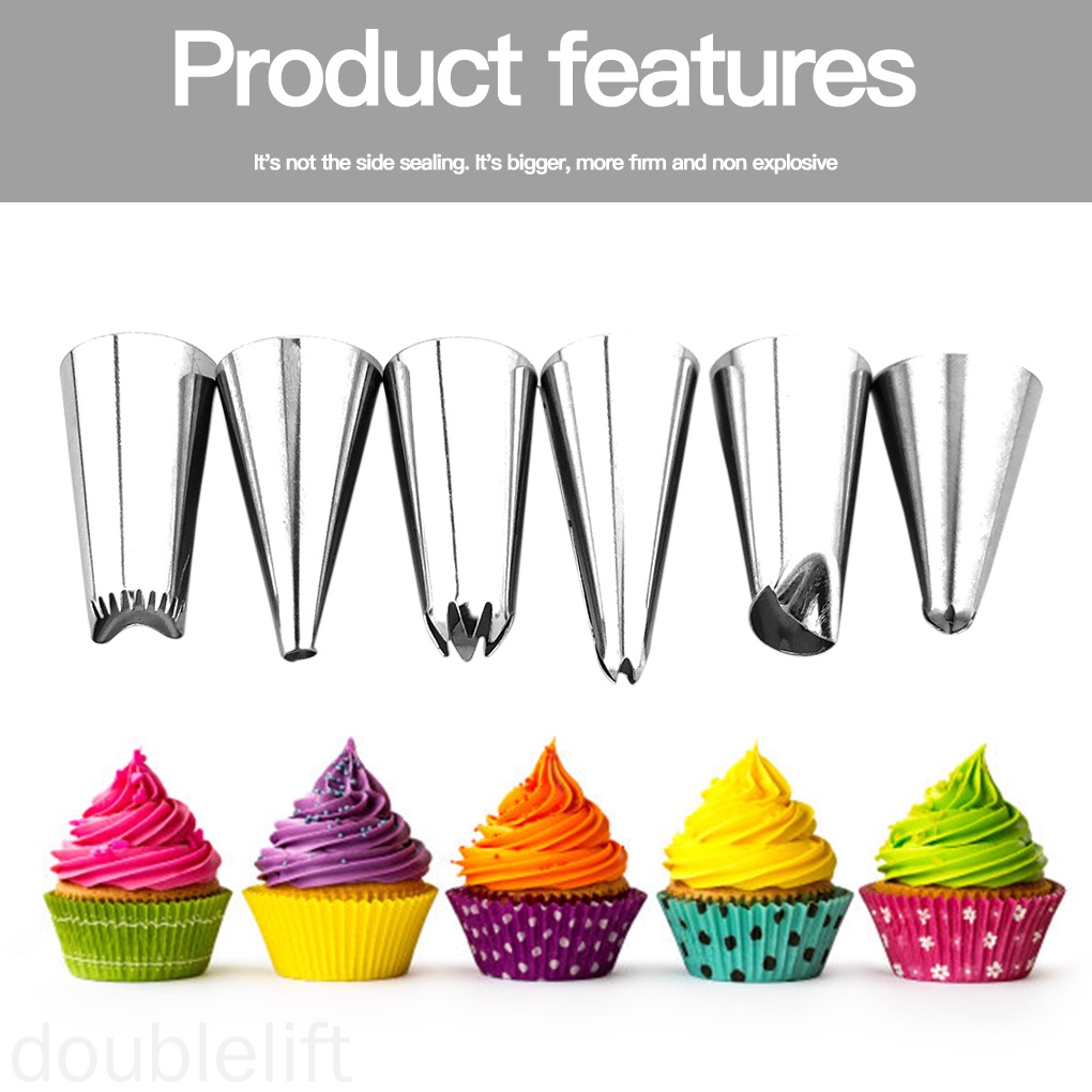 Bộ 8 Dụng Cụ Bắt Bông Kem Bằng Thép Không Gỉ