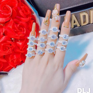 Nhẫn bạc đính đá vuông [ GIÁ TỐT ]