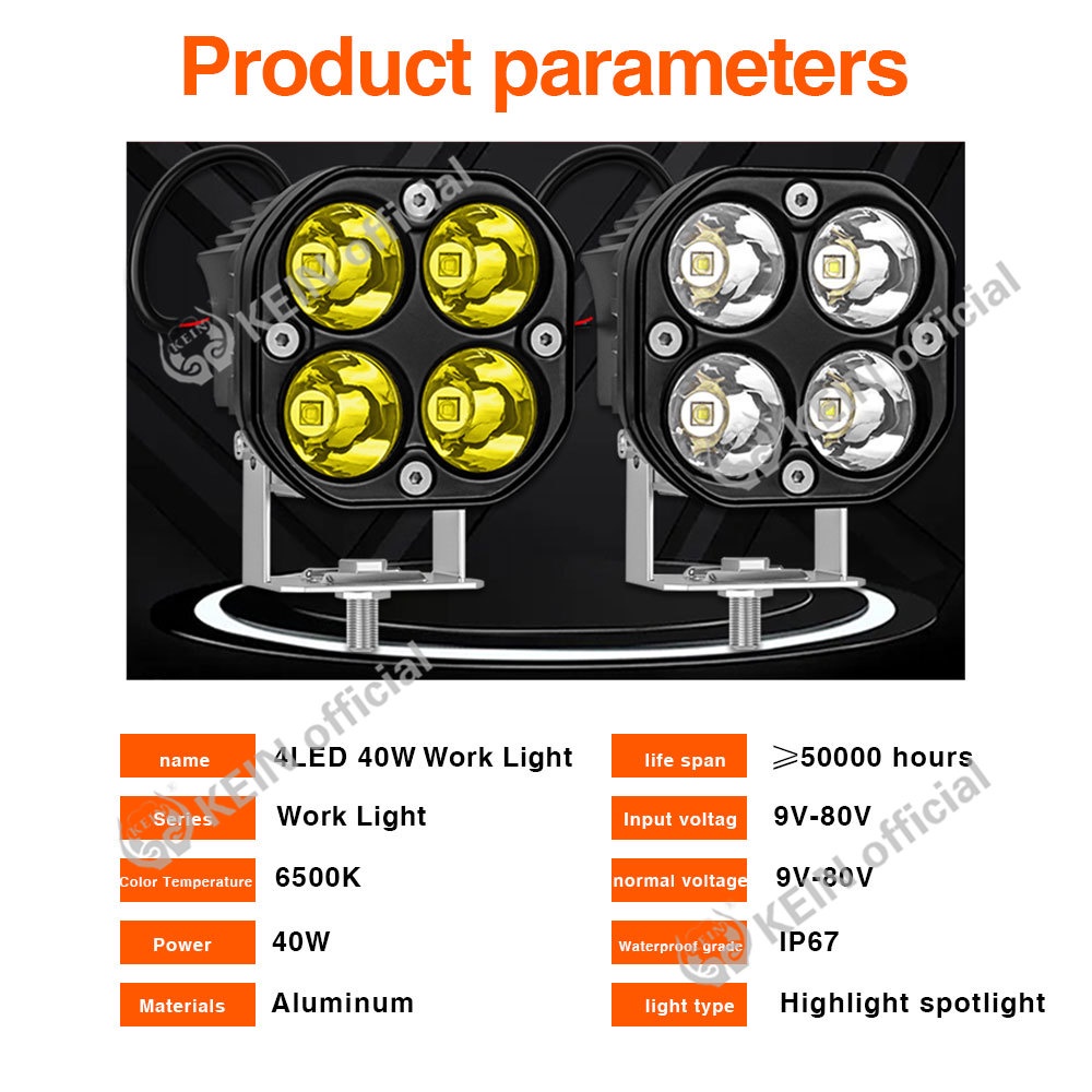 Đèn Pha Led Cree Bóng Đèn Sương Mù Dành Cho Xe Mô Tô 2020