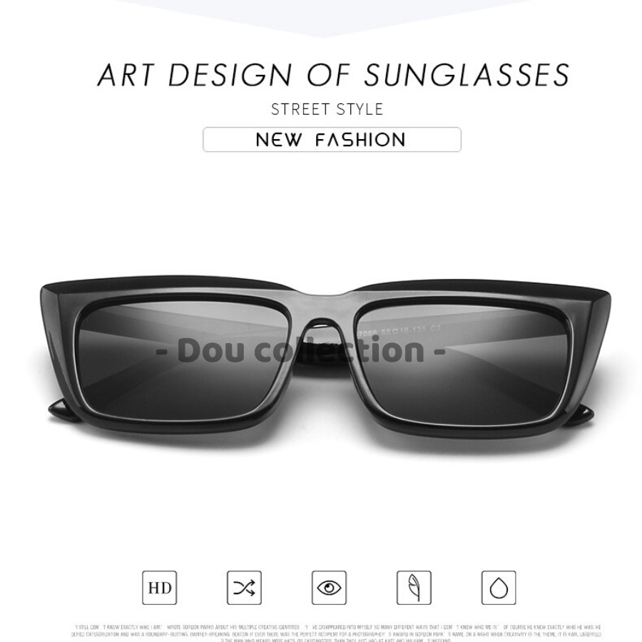 [Nowship2h] Kính Mát (Kính Râm) Cao Cấp Mắt Mèo Hình Vuông Retro Gọng Nhựa Phong Cách Châu Âu - Carl Fitow - Mã MK024