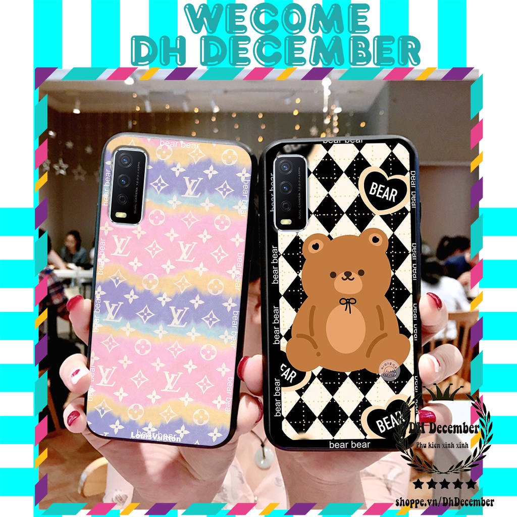Ốp lưng Vivo Y12 2021 / Y20 in hình 3D GẤU HỒNG-GẤU BE3R -XINH XẺO CỰC ĐẸP