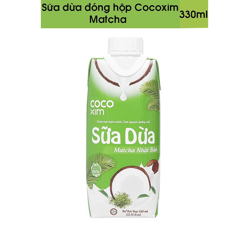 Sữa dừa đóng hộp Cocoxim Matcha 330ml