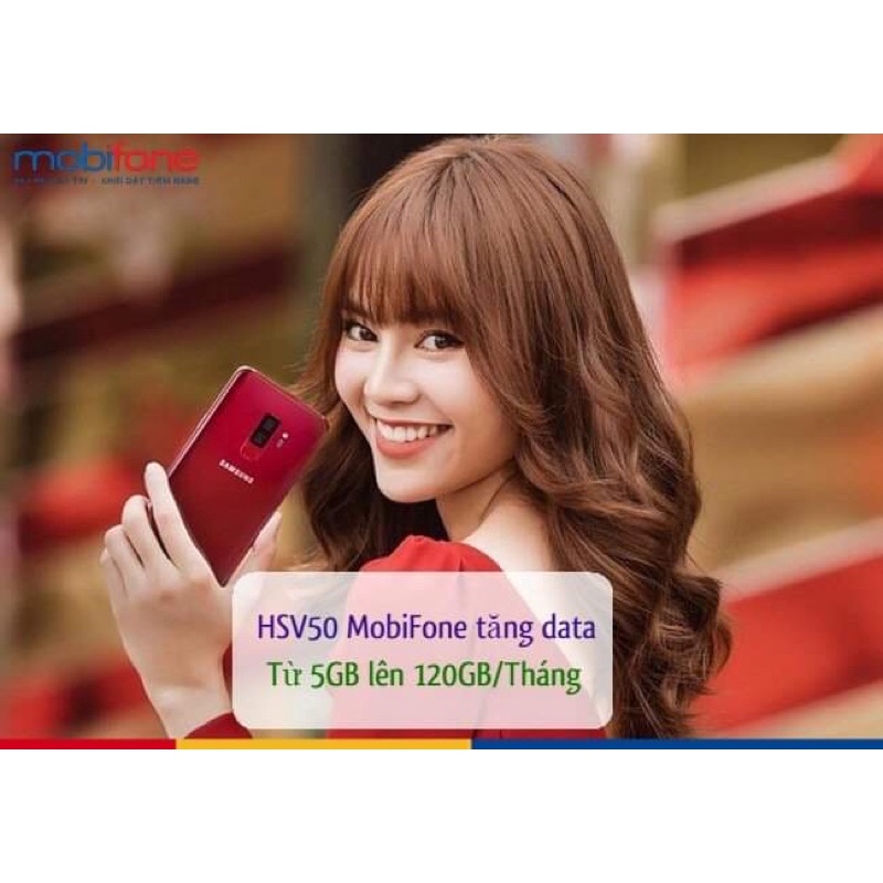 HSV50 Sim học sinh, sinh viên Mobifone 50k/tháng sử dụng data 4gb/ngày