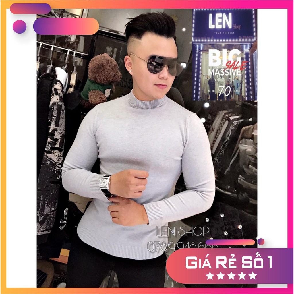 ÁO LEN NAM CỔ LỌ 3 PHÂN LÔNG THỎ _HÀNG VIỆT NAM