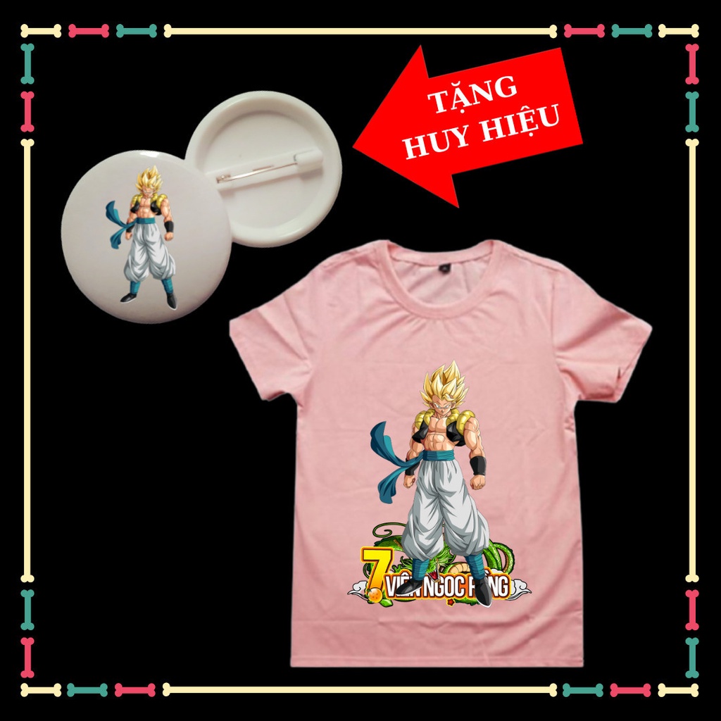 Áo thun bé trai 7 viên ngọc rồng, Dragon Ball, đủ màu size áo , đủ màu sắc, kèm Huy hiệu Dragon Ball