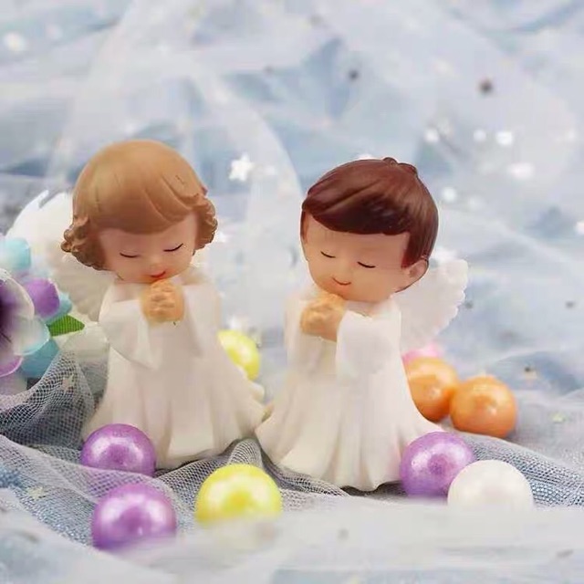 Cặp thiên thần trang trí bánh kem