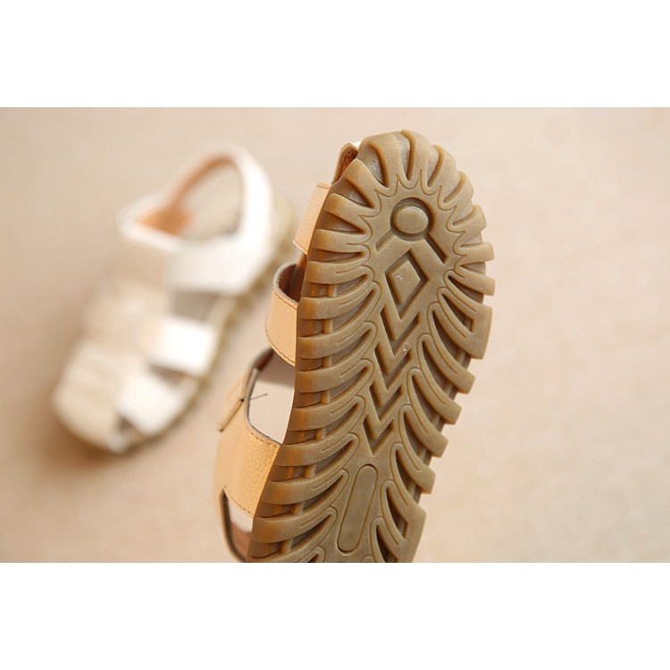 Giày sandal da PU thiết kế hở lỗ chống trượt size 21-36 thời trang đi biển dành cho bé trai từ 2-12 tuổi