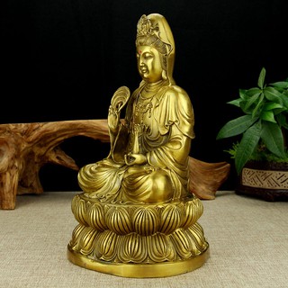 ♛Tượng phật bà quan âm bồ tát bằng đồng nguyên chất, tinh xảo,