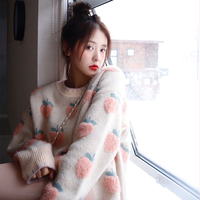 Áo Sweater Dáng Rộng Thiết Kế Mới Thời Trang Mùa Xuân Thu Theo Phong Cách Hàn Quốc Dành Cho Nữ 2021