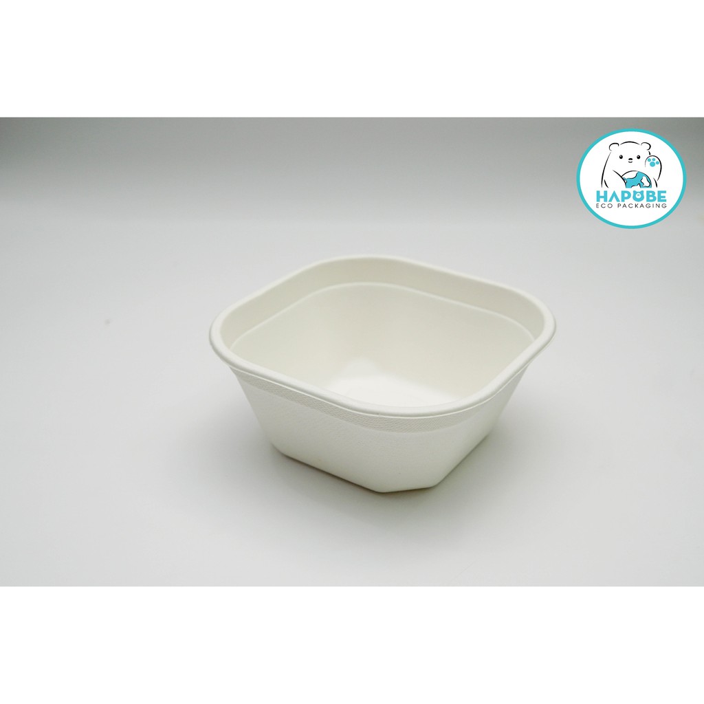 10 hộp bã mía vuông nắp rời 750ml BBZ003 BNZ003