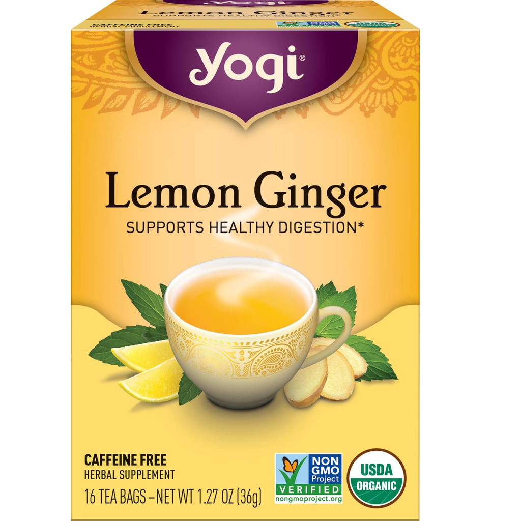 [Yogi] Trà Hữu Cơ Hỗ Trợ Tiêu Hóa Khỏe Mạnh - Yogi Tea Lemon Ginger