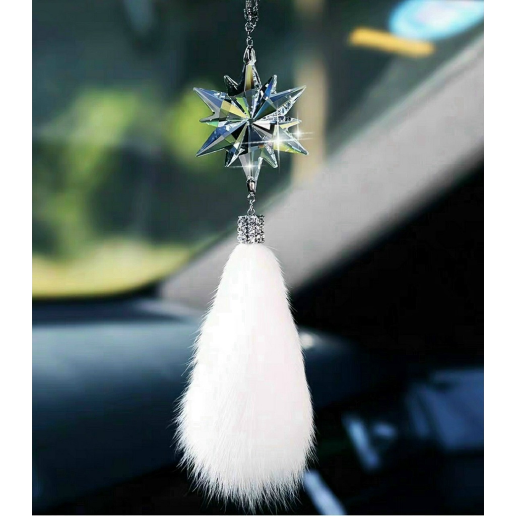 DECOR KHÁNH TREO GƯƠNG XE THIÊN NGA ĐÍNH ĐÁ CAO CẤP