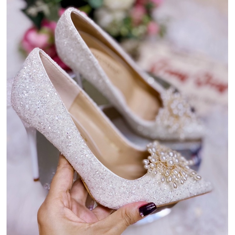 GIÀY CƯỚI GIÀY THIẾT KẾ ĐÍNH NGỌC CAO CẤP ( hàng thiết kế thủ công theo yêu cầu khách chắc chắn khi đặt hàng giúp shop)