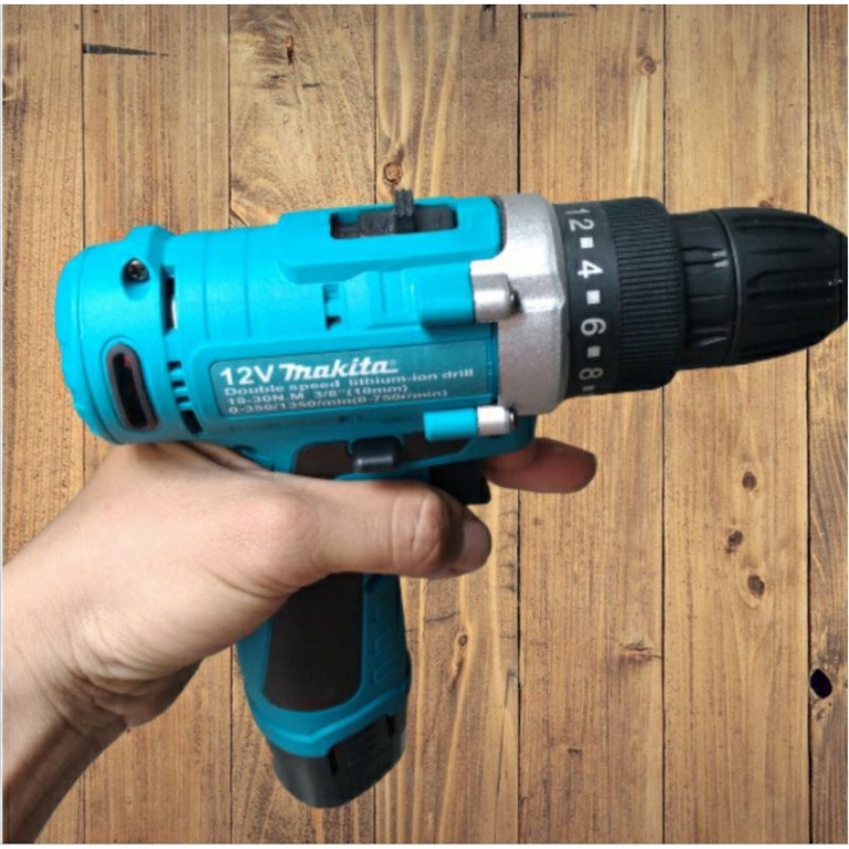 . Máy khoan pin 12V hãng Makita 2 pin tặng phụ kiện ,siêu khỏe pin trâu - máy khoan tường - khoan sắt - khoan gỗ