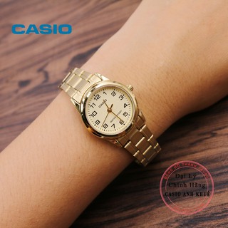 Đồng hồ nữ dây thép Casio LTP-V001G-9BUDF