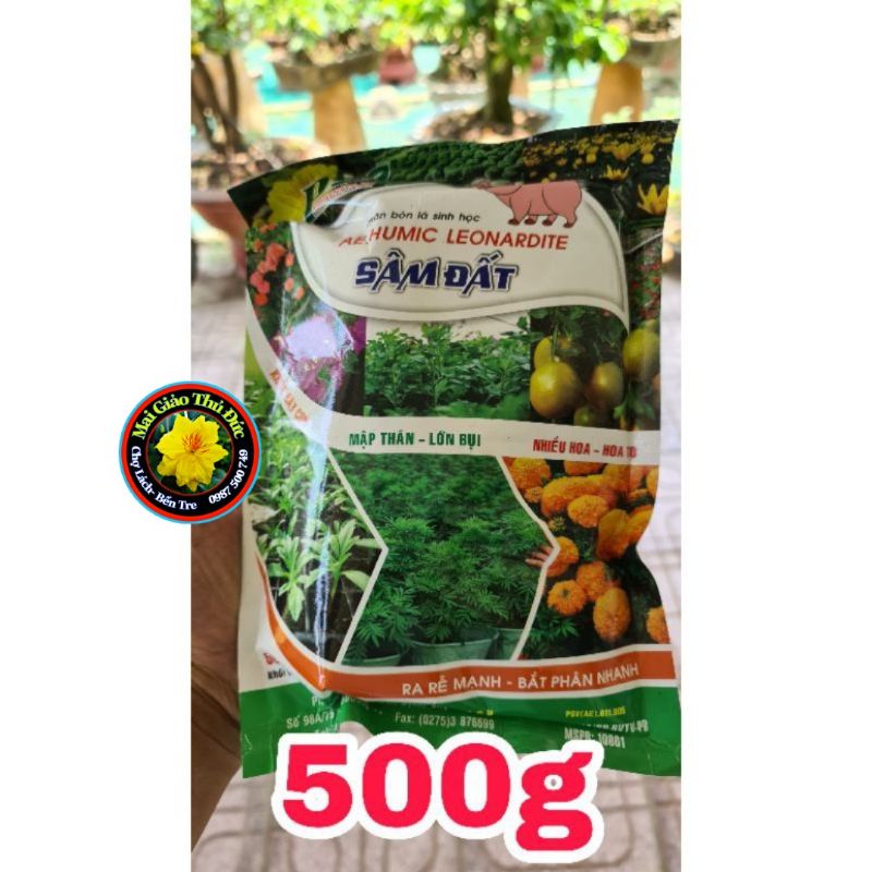 HUMIC bột. Phân Bón lá sinh học Sâm Đất Mập Thân- Lớn Bụi 500g.