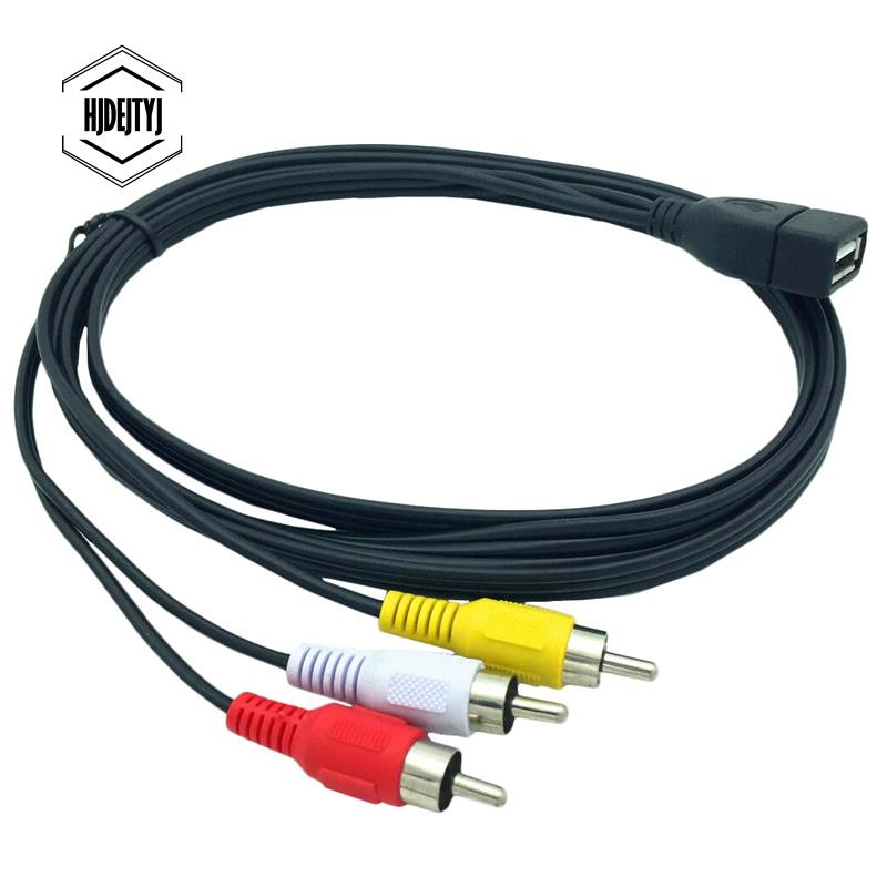 Dây cáp chuyển đổi âm thanh hình ảnh từ Usb A Female sang 3 Rca Phono Av 1.5M
