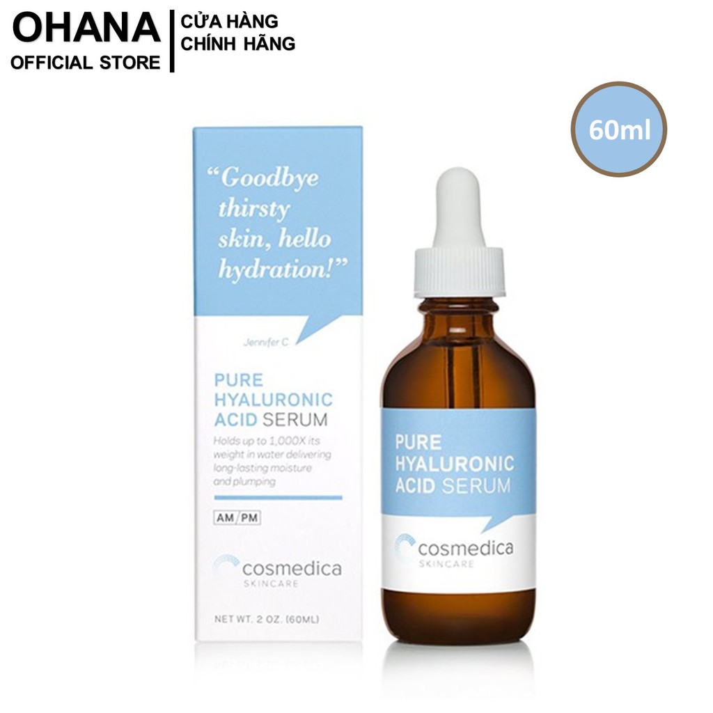 [Mã FMCGMALL -8% đơn 250K] Tinh Chất Cấp Nước Cho Da Cosmedica Pure Hyaluronic Acid Serum 60ml