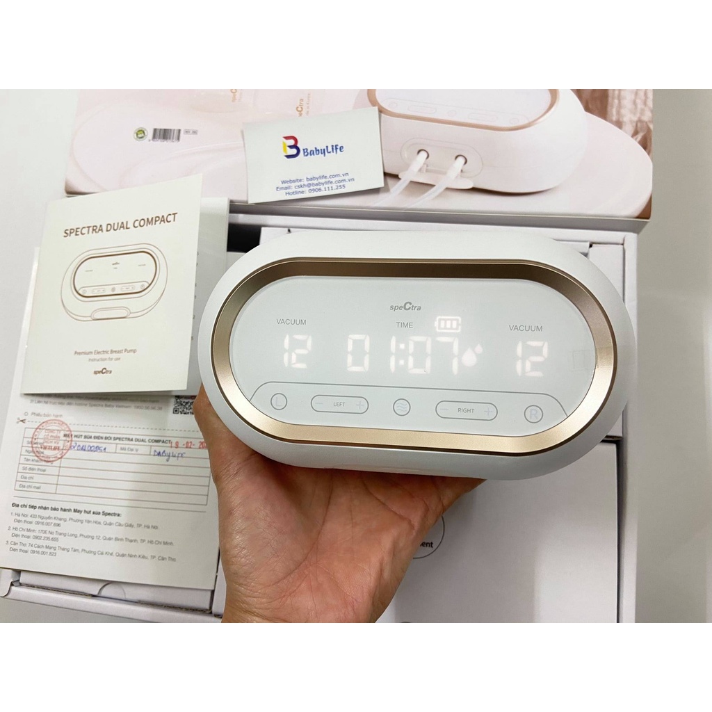 Máy Hút Sữa SPECTRA Dual Compact Cao Cấp Chính Hãng Bảo Hành 2 Năm