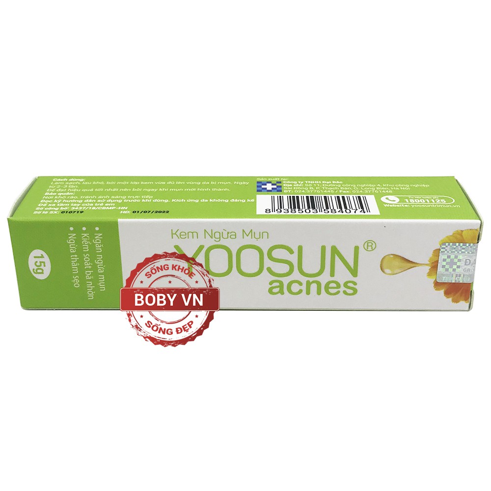 Kem ngừa mụn Yoosun acnes 15g - Chính hãng - Boby