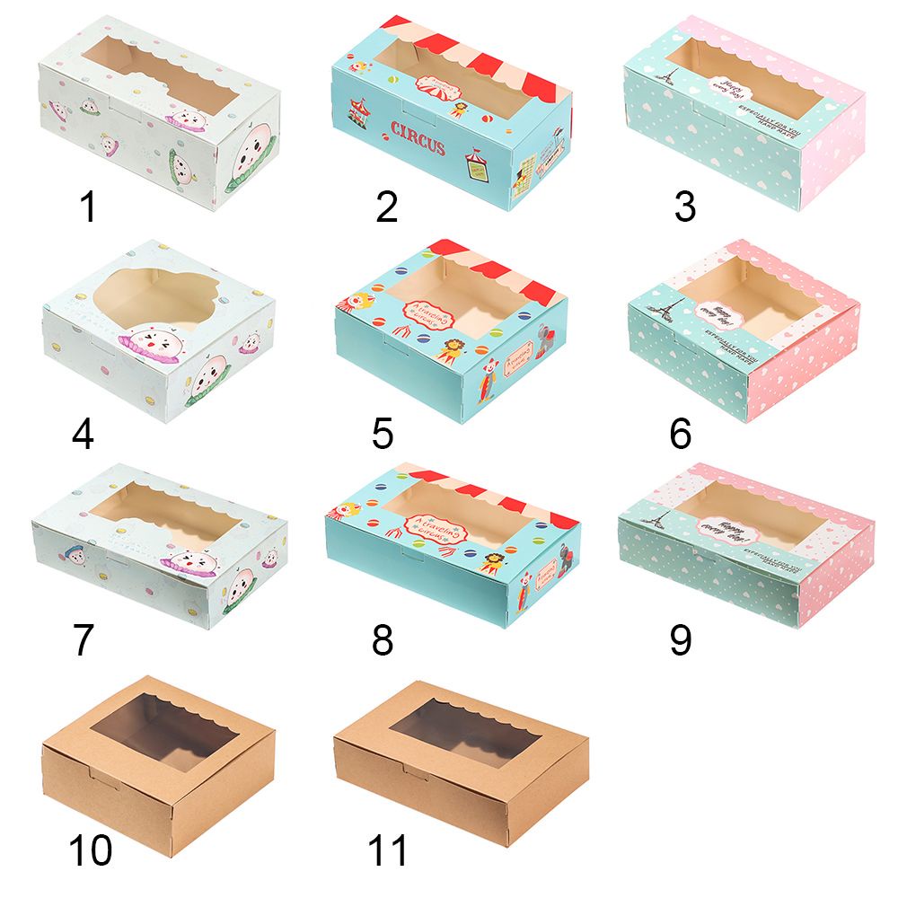 Set 10 hộp đựng bánh quy 2/4/6 ngăn trong suốt tiện dụng