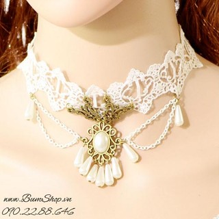 Dây chuyền tattoo hoa kết đá xinh xắn