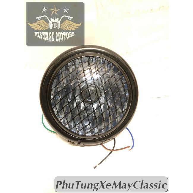 LƯỚI ĐÈN PHA XE MÁY CLASSIC - Lưới đèn pha lắp trong Cafe Racer Tracker CG125 SU GN125 CD 67 WIN