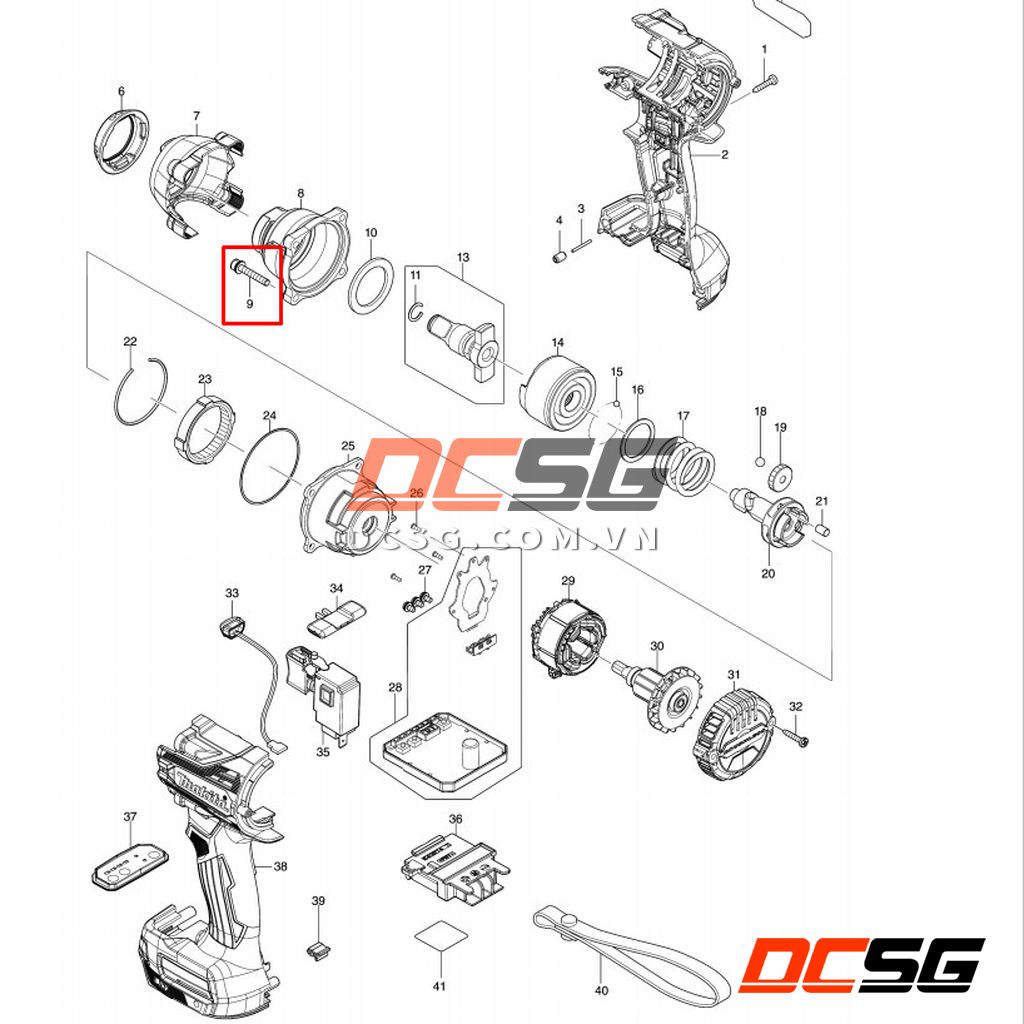 Bu lông M4 x 25mm cho máy DTW300 Makita 265472-8 | DCSG