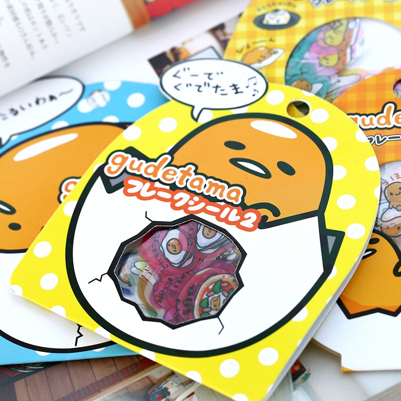 Set 60 Sticker Trang Trí Hình Trứng Lười Biếng Ngộ Nghĩnh Đáng Yêu