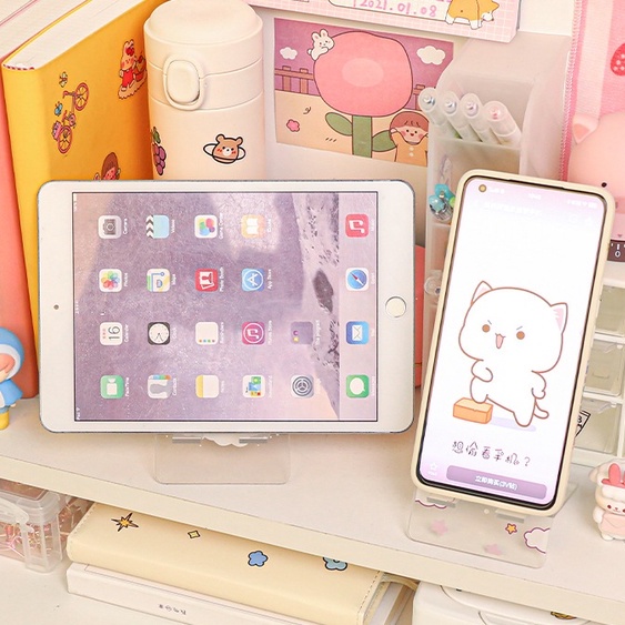 Đế Để Bàn Điện Thoại,Ipad Hoạt Hình Dễ Thương,Gía Đỡ Di Động Trang Trí Bàn Học