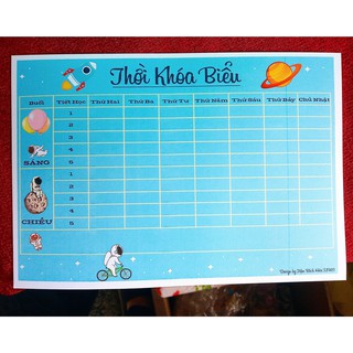 Thời Khóa Biểu A5 Dễ Thương