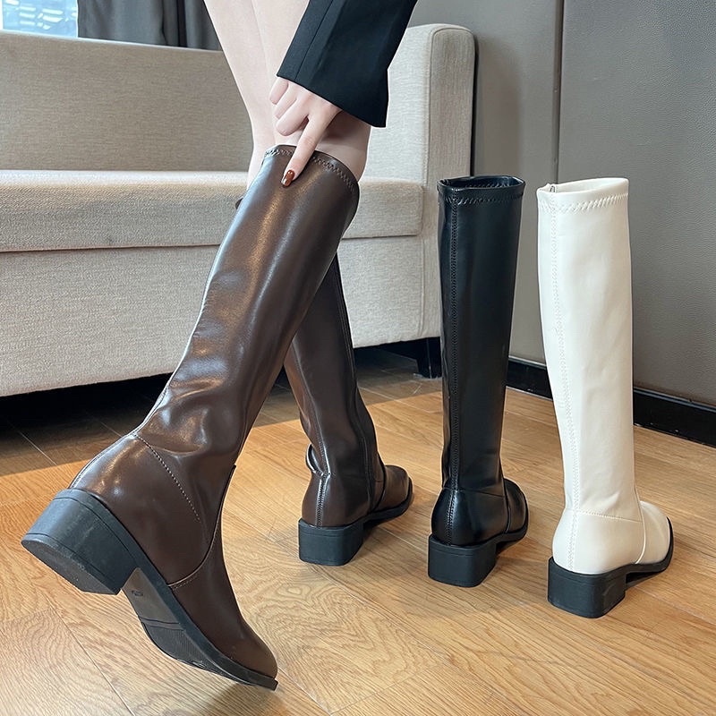 [Hàng Có Sẵn] Giày Bốt Boot Cao Cổ Đùi Nữ Da Lì Trơn Gót Vuông Cao 4 Phân Thời Trang Chất Liệu Da Cao Cấp Chali G001 | BigBuy360 - bigbuy360.vn