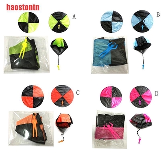 [haostontn]Hand Throwing Mini Soldier Play Parachute Kids Educational Outdoor Ga