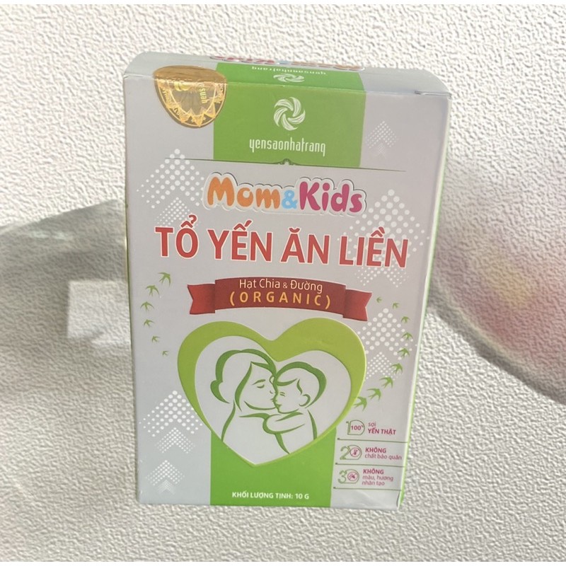 Yến ăn liền hạt chia,đường oganic,4g yến,(dành cho mẹ và bé)