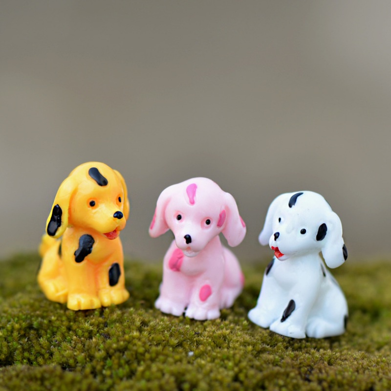 1 Tượng Chó Đốm Mini Trang Trí Vườn Cây Bonsai