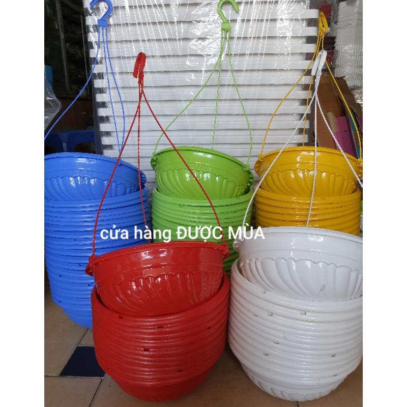 chậu treo size lớn - chậu treo chảo đk 26cm.