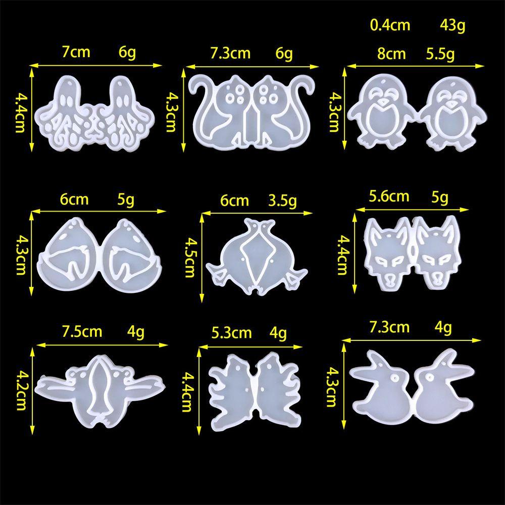 WATTLE Khuôn Silicone Làm Mặt Trang Sức Hình Động Vật Đáng Yêu