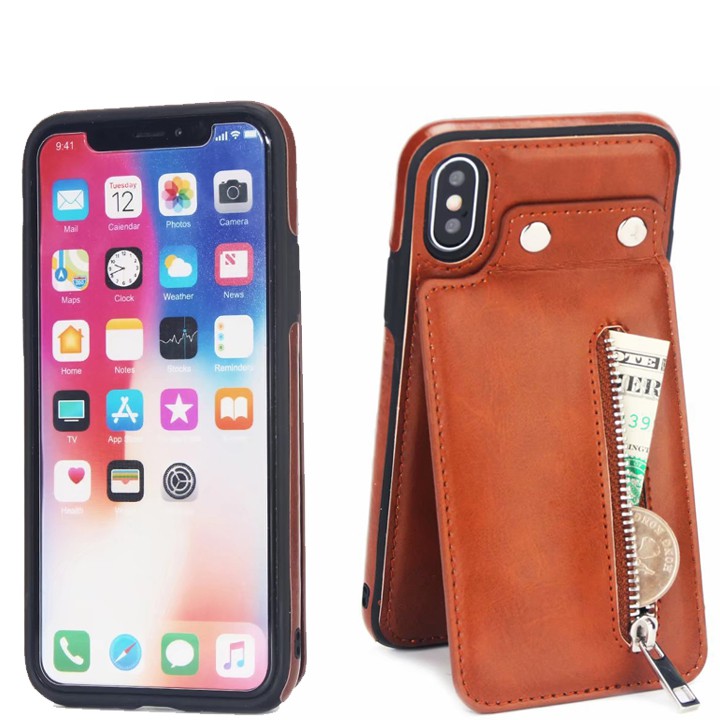Bao da Iphone X, Xs, Xs Max, Xr kiêm ví đựng tiền, thẻ, card rất tiện lợi Minh's House | BigBuy360 - bigbuy360.vn