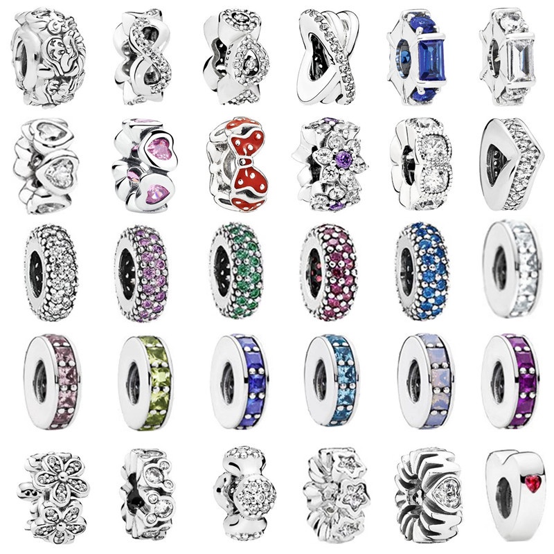 Hạt Chắn Phong Cách Pan925Chuỗi Nhỏ Bằng Bạc Sterling, Vòng Sao, Vách Ngăn Zou JuDIYVòng Tay Đính Cườm Phụ Kiện Bạc Hạt Rời Cá Tính