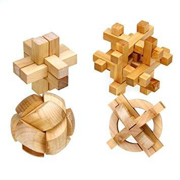 Đồ chơi trí tuệ khoá Luban bằng gỗ
