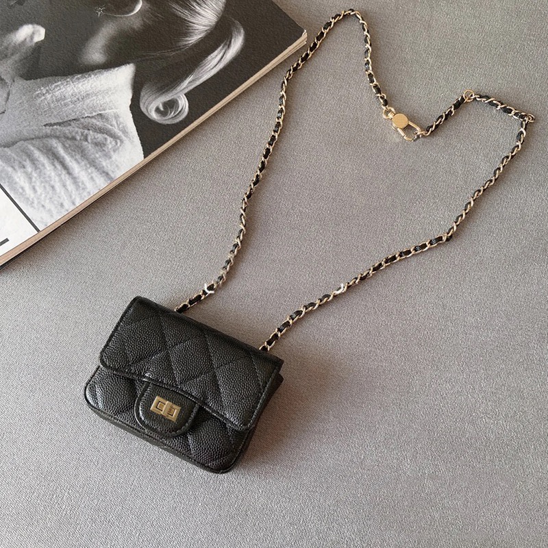 ☍✖△Túi đeo hông Mini phối dây xích thời trang cá tính