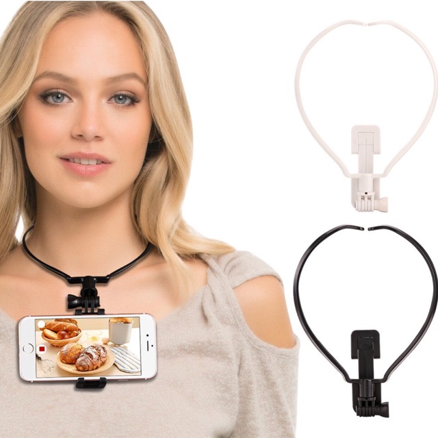 CÀI ĐEO ĐIỆN THOẠI LIVE STREAM TREO TRÊN CỔ TIỆN LỢI SELFIE STICKS HANGING ON NECK